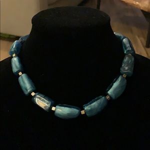 Beautiful blue and silver necklace